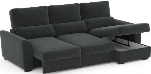 Corner Sleeper Sofa East Skien | size: Width: 235cm, Height: 96cm, Depth: 94cm | color: Gray | image: 4 | variant: 1005790
