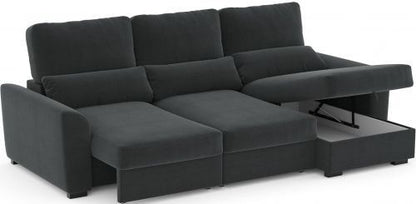 Corner Sleeper Sofa East Skien | size: Width: 235cm, Height: 96cm, Depth: 94cm | color: Gray | image: 4 | variant: 1005790