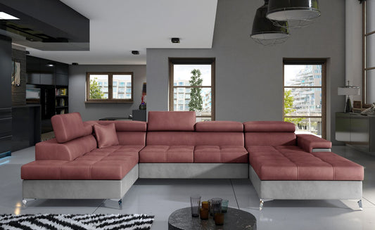 Corner Sleeper Sofa Eduardo 13 | size: Width: 345cm, Height: 90cm, Depth: 60cm | color: Monolith | image: 1 | variant: 1015451