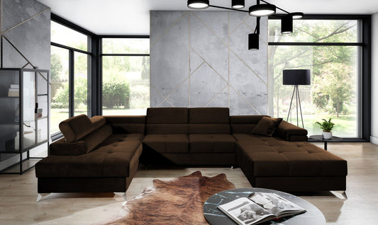 Corner Sleeper Sofa Eduardo 4 | size: Width: 345cm, Height: 90cm, Depth: 202cm | color: Kronos | image: 1 | variant: 1015442