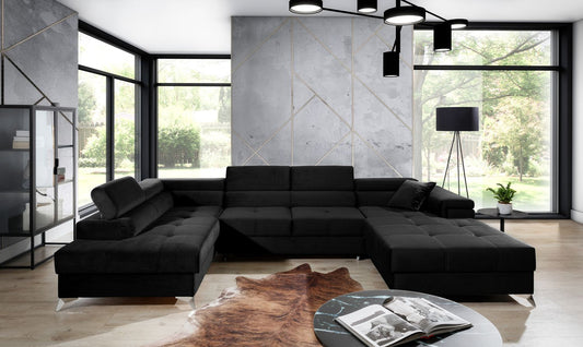 Corner Sleeper Sofa Eduardo 46 | size: Width: 345cm, Height: 90cm, Depth: 202cm | color: Kronos | image: 1 | variant: 1015484