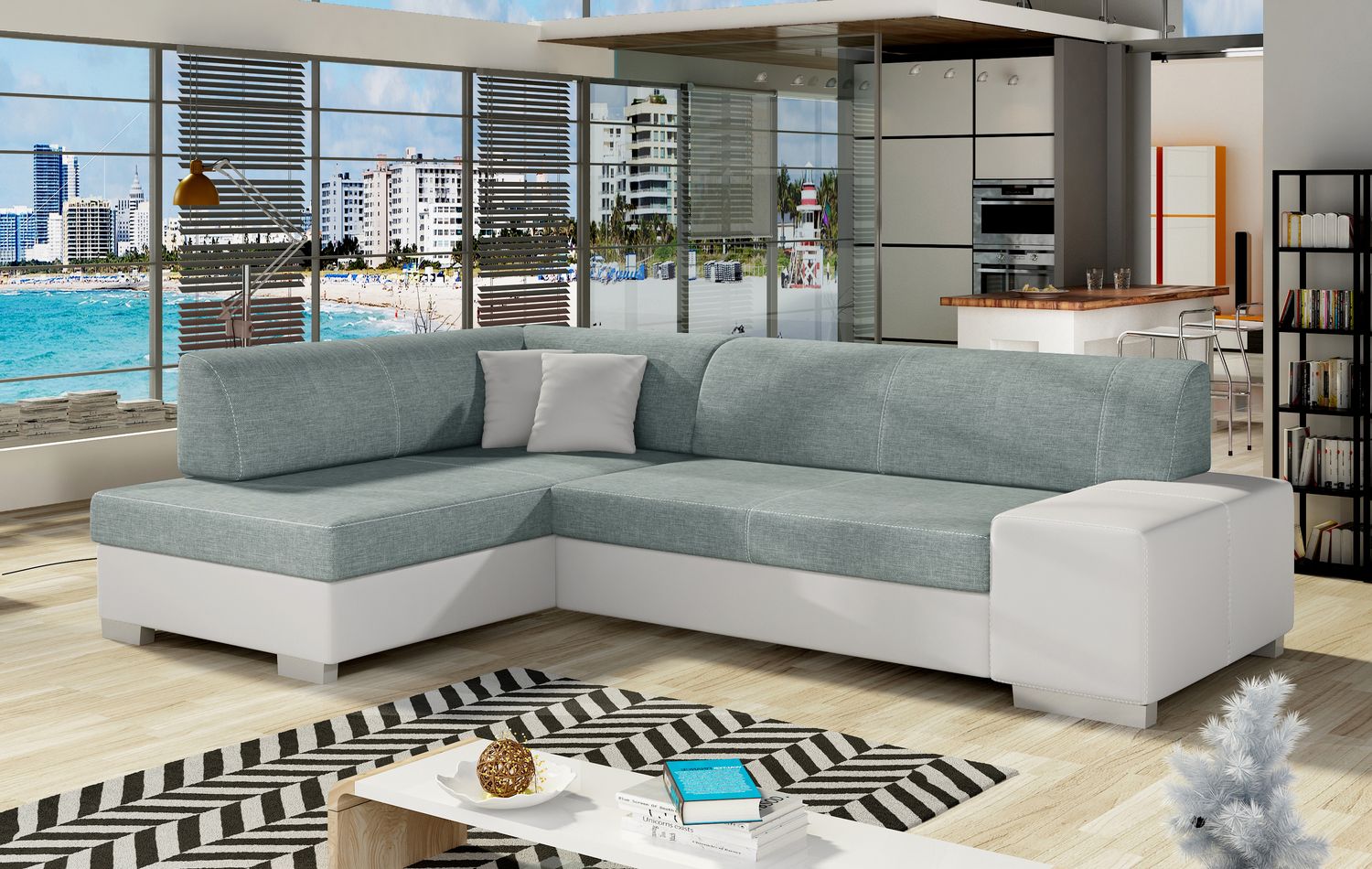 Corner Sleeper Sofa Fabio 19 | size: Width: 268cm, Height: 73cm, Depth: 167cm | color: Cover/Soft | image: 1 | variant: 1015676