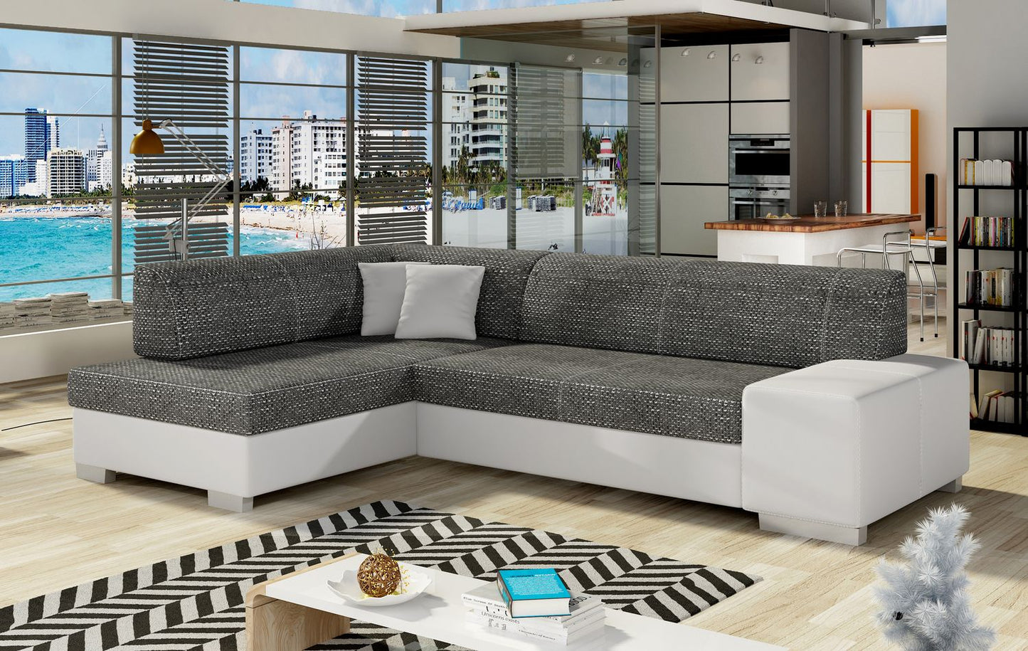 Corner Sleeper Sofa Fabio 7 | size: Width: 268cm, Height: 73cm, Depth: 167cm | color: Berlin/Soft | image: 1 | variant: 1015664