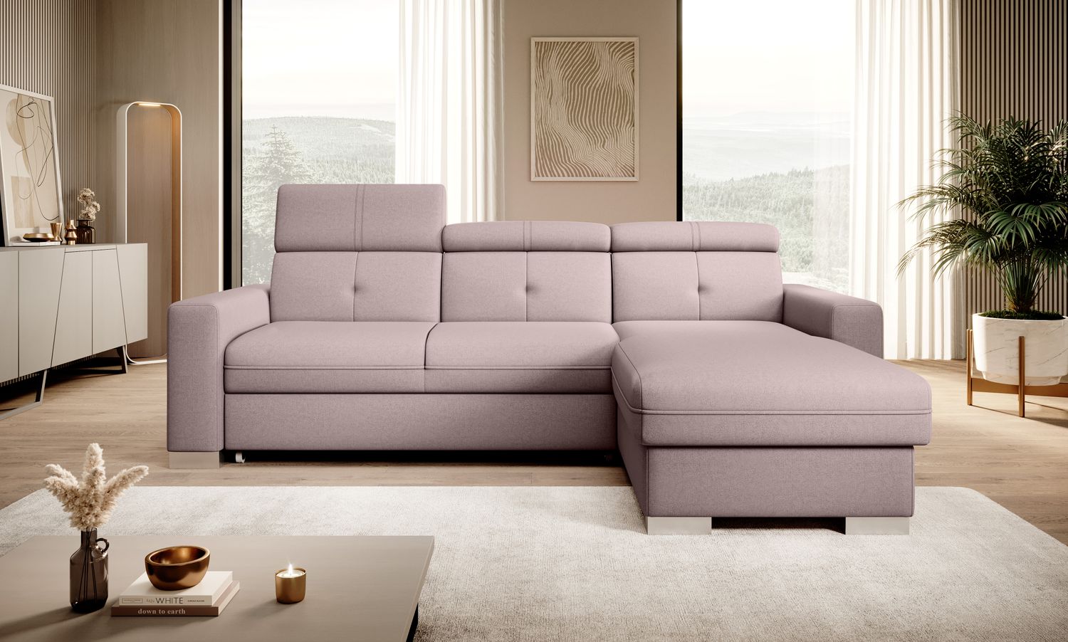 Corner Sleeper Sofa Filey 56 | size: Width: 247cm, Height: 104cm, Depth: 176cm | color: Gojo | image: 1 | variant: 1015506