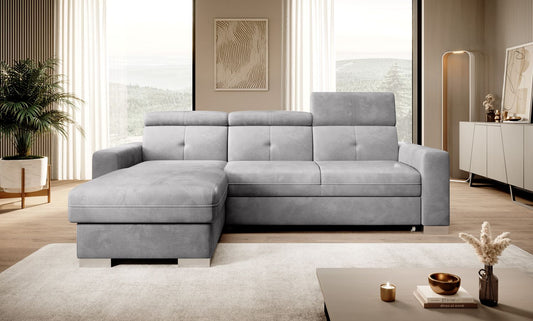 Corner Sleeper Sofa Filey | size: Width: 247cm, Height: 104cm, Depth: 176cm | color: Nube | image: 1 | variant: 1015450
