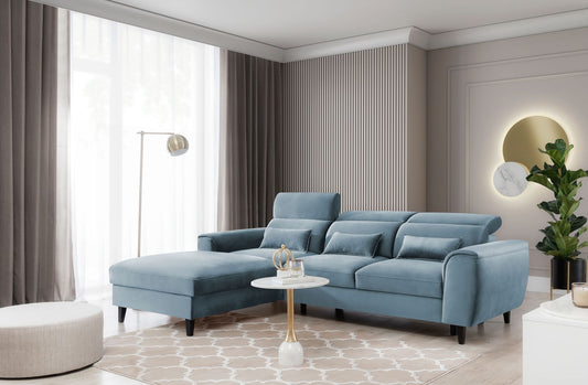 Corner Sleeper Sofa Foble 2 | size: Width: 267cm, Height: 100cm, Depth: 196cm | color: Velvetmat | image: 1 | variant: 1014484