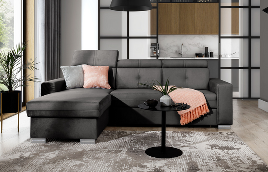 Corner Sleeper Sofa Fresia 10 | size: Width: 247cm, Height: 104cm, Depth: 176cm | color: Nube | image: 1 | variant: 1014514