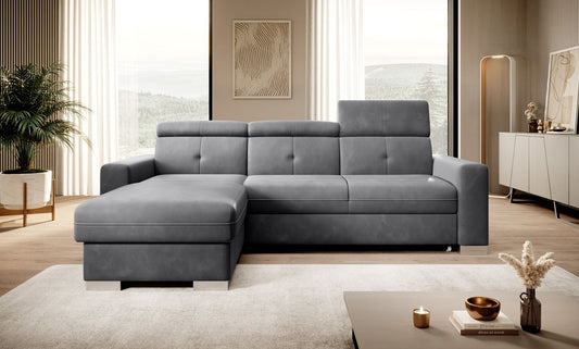 Corner Sleeper Sofa Fresia 14 | size: Width: 247cm, Height: 104cm, Depth: 176cm | color: Sola | image: 1 | variant: 1014518