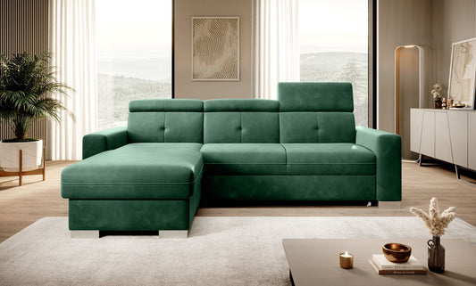 Corner Sleeper Sofa Fresia 28 | size: Width: 247cm, Height: 104cm, Depth: 176cm | color: Lukso | image: 1 | variant: 1014532