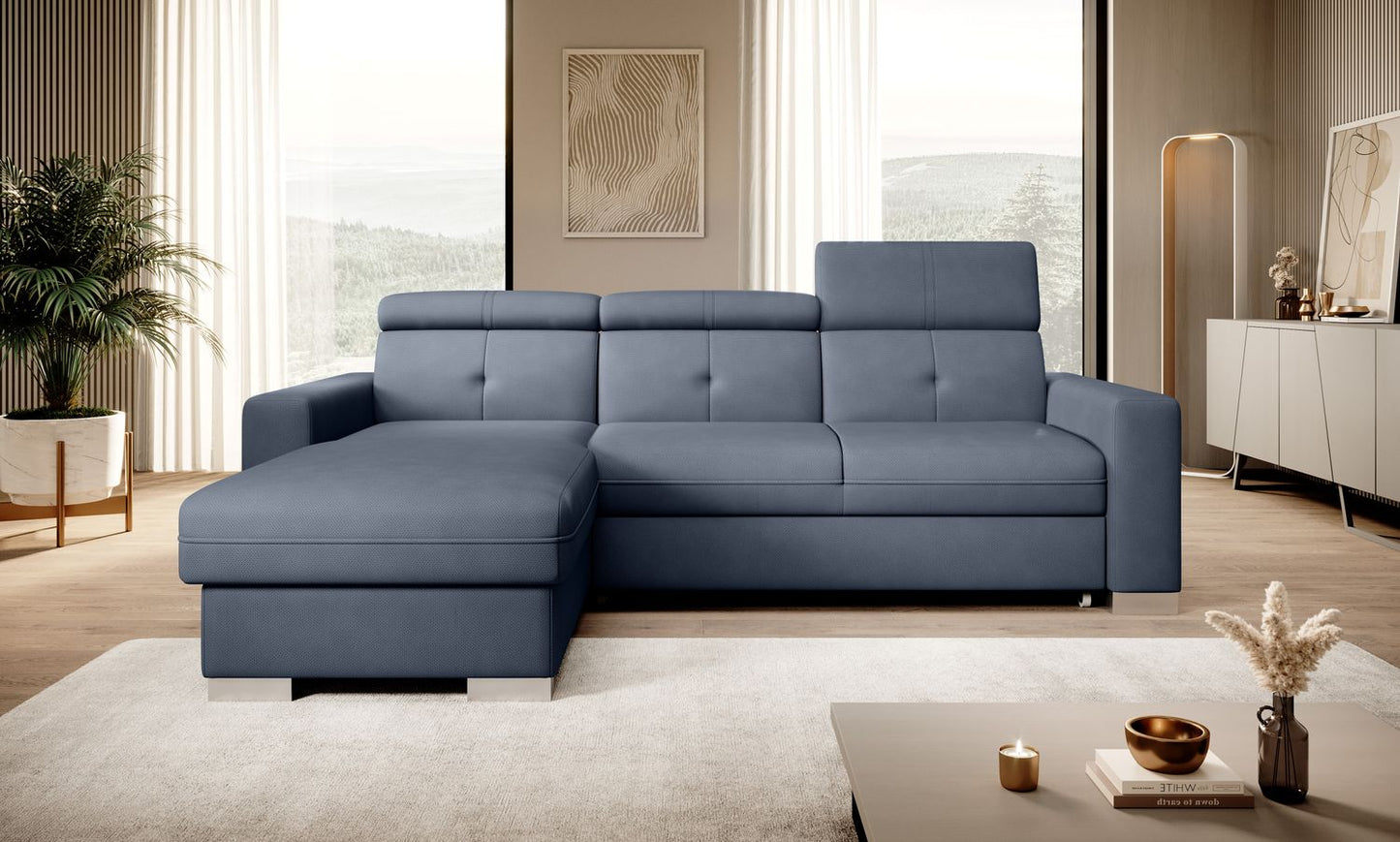 Corner Sleeper Sofa Fresia 35 | size: Width: 247cm, Height: 104cm, Depth: 176cm | color: Poco | image: 1 | variant: 1014539