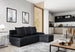 Corner Sleeper Sofa Gino | size: Width: 206cm, Height: 90cm, Depth: 146cm | color: Black | image: 0 | variant: 1001158