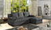 Corner Sleeper Sofa Gino | size: Width: 206cm, Height: 90cm, Depth: 146cm | color: Gray | image: 1 | variant: 1001157