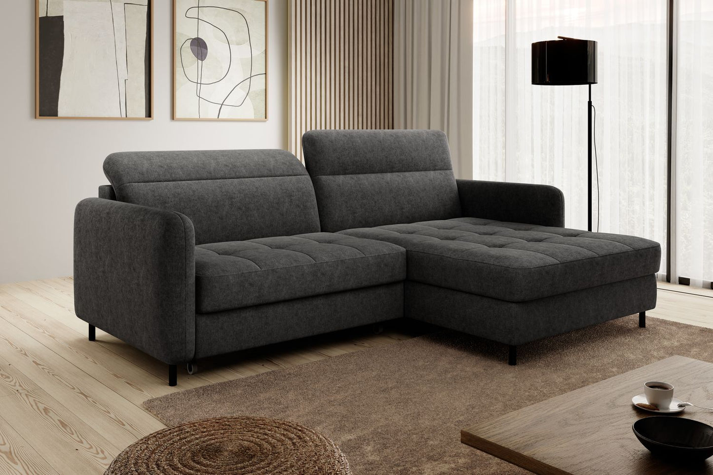 Corner Sleeper Sofa Gomsi 26 | size: Width: 228cm, Height: 100cm, Depth: 165cm | color: Raquel | image: 1 | variant: 1014608