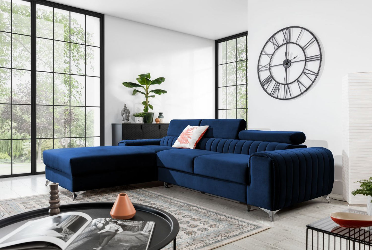 Corner Sleeper Sofa Grayson 22 | size: Width: 278cm, Height: 92cm, Depth: 205cm | color: Velvetmat | image: 1 | variant: 1014643