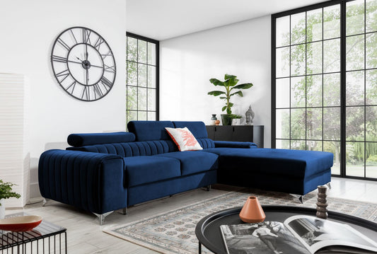 Corner Sleeper Sofa Grayson 48 | size: Width: 275cm, Height: 98cm, Depth: 205cm | color: Velvetmat | image: 1 | variant: 1014669
