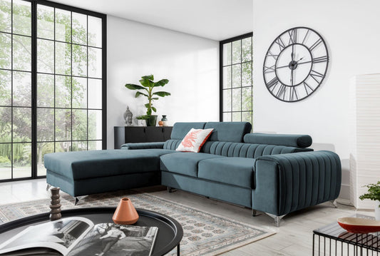 Corner Sleeper Sofa Grayson 7 | size: Width: 278cm, Height: 92cm, Depth: 205cm | color: Velvetmat | image: 1 | variant: 1014628