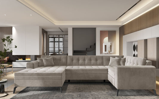 Corner Sleeper Sofa Grimsby 7 | size: Width: 340cm, Height: 93cm, Depth: 180cm | color: Sola | image: 1 | variant: 1015852