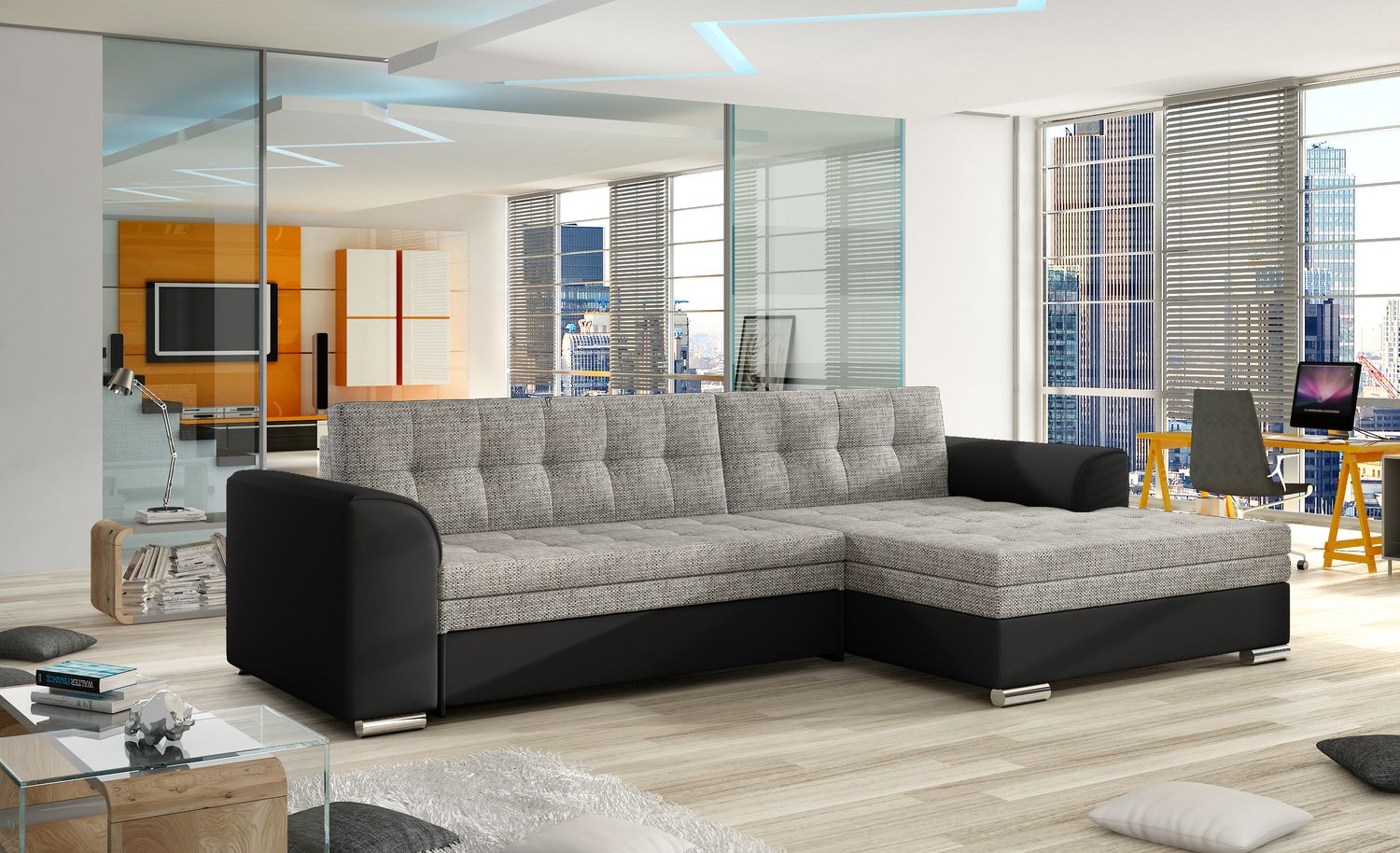 Corner Sleeper Sofa Hexham 2 | size: Width: 275cm, Height: 78cm, Depth: 165cm | color: Berlin/Soft | image: 1 | variant: 1015192