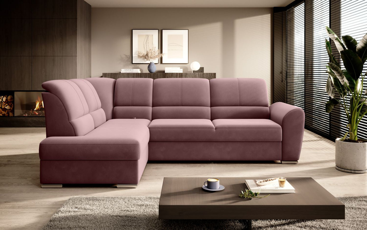 Corner Sleeper Sofa Horncastle 25 | size: Width: 270cm, Height: 93cm, Depth: 186cm | color: Velvetmat | image: 1 | variant: 1016239