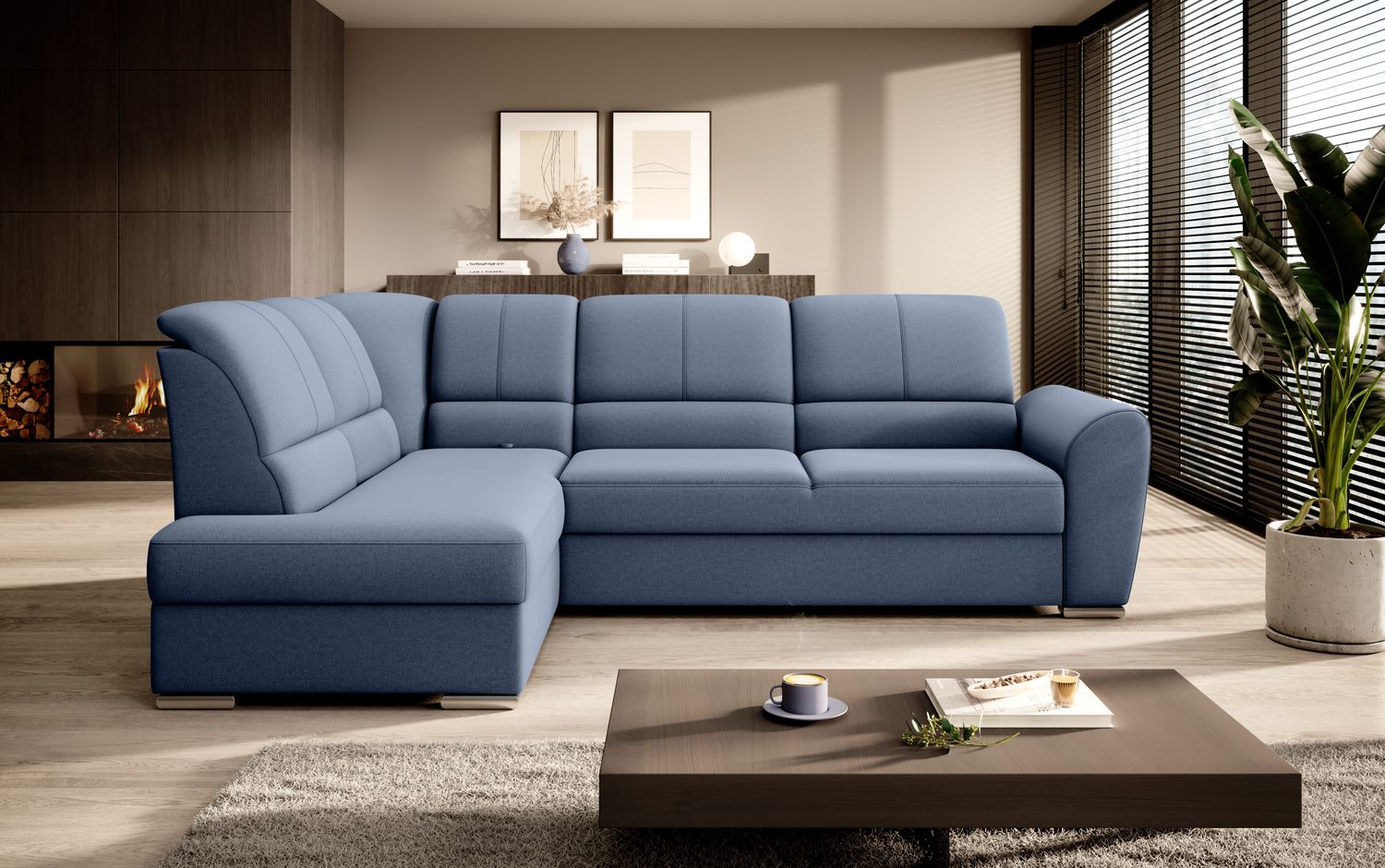 Corner Sleeper Sofa Horncastle 33 | size: Width: 270cm, Height: 93cm, Depth: 186cm | color: Gojo | image: 1 | variant: 1016247
