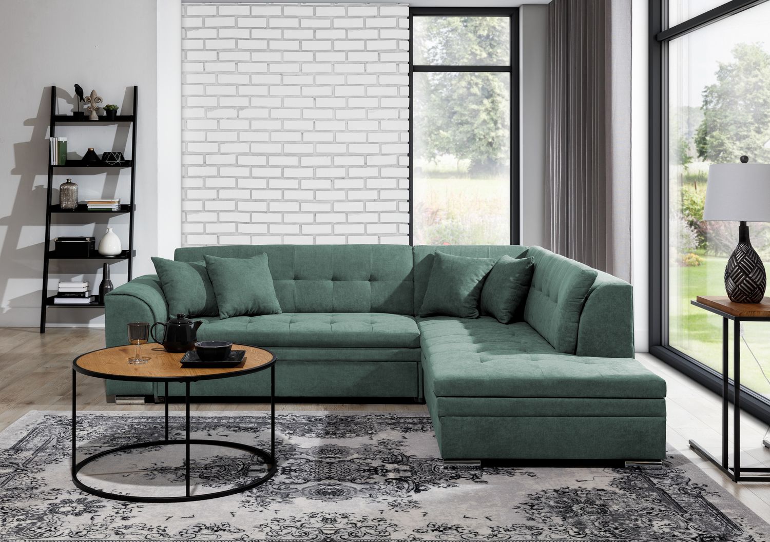 Corner Sleeper Sofa Kettering 15 | size: Width: 260cm, Height: 80cm, Depth: 205cm | color: Poco | image: 1 | variant: 1017245