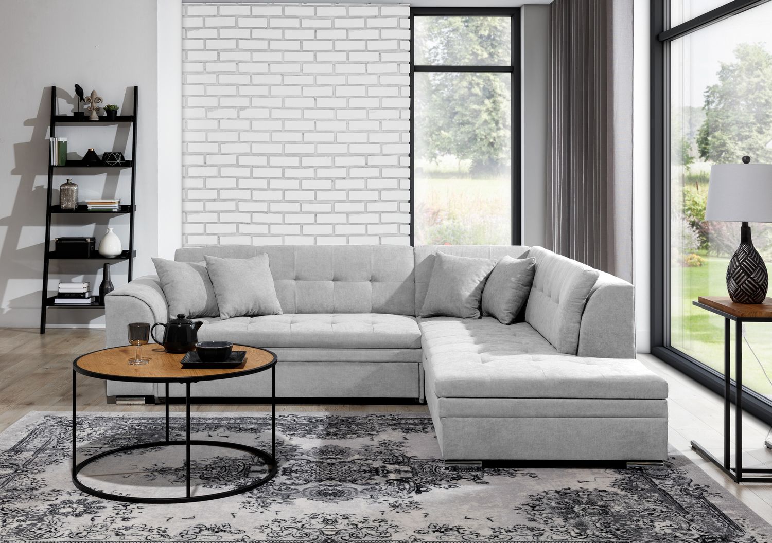 Corner Sleeper Sofa Kettering 22 | size: Width: 260cm, Height: 80cm, Depth: 205cm | color: Poco | image: 1 | variant: 1017252