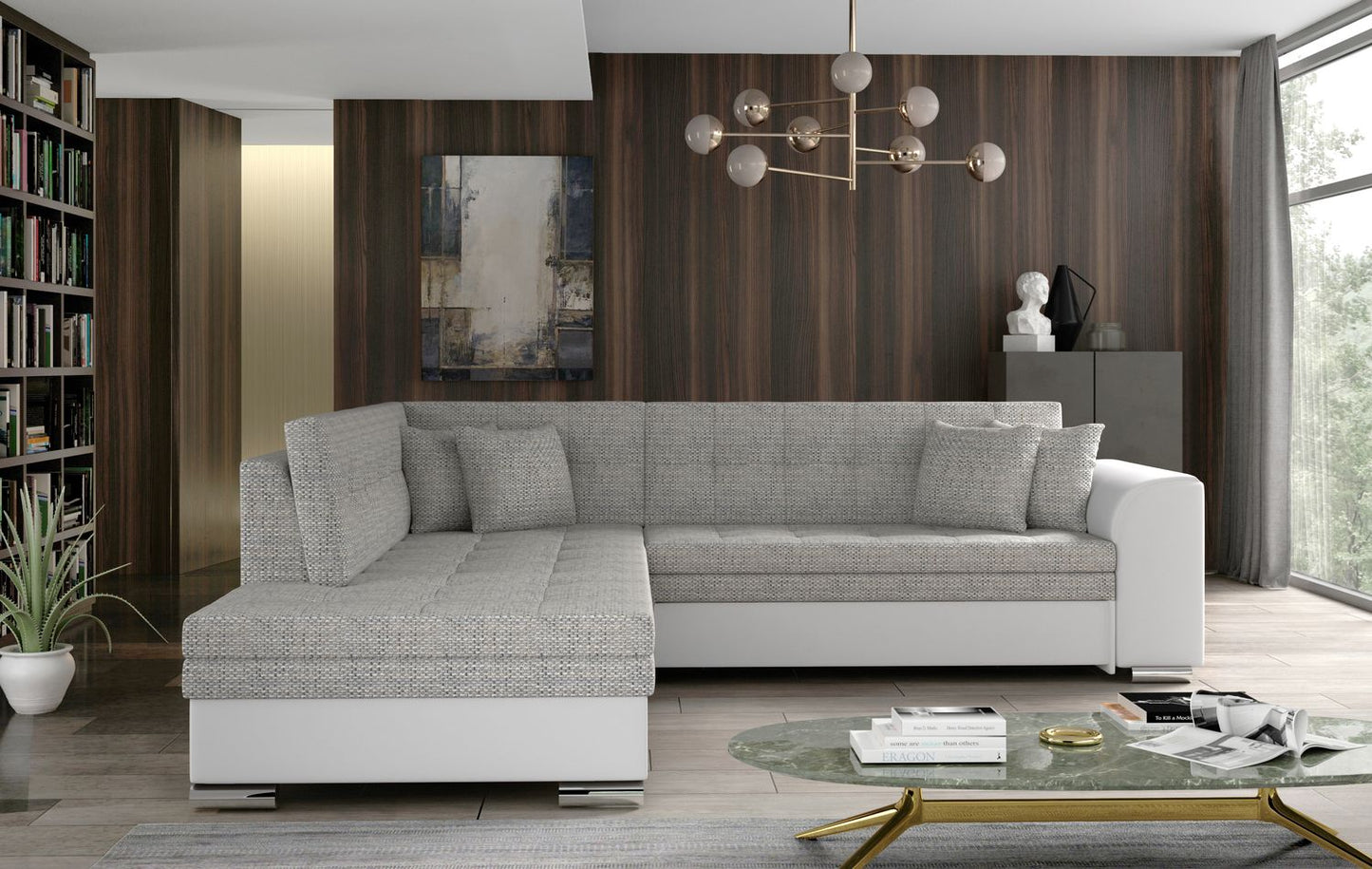 Corner Sleeper Sofa Kettering 28 | size: Width: 260cm, Height: 80cm, Depth: 58cm | color: Berlin/Soft | image: 1 | variant: 1017258