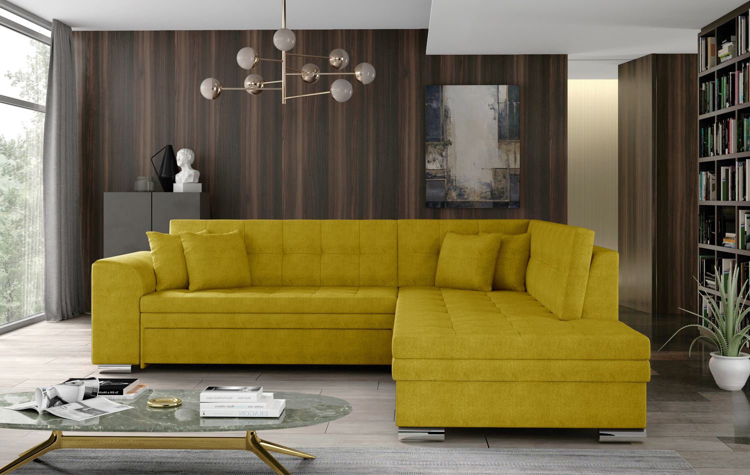 Corner Sleeper Sofa Kettering 45 | size: Width: 260cm, Height: 80cm, Depth: 58cm | color: Omega | image: 1 | variant: 1017275