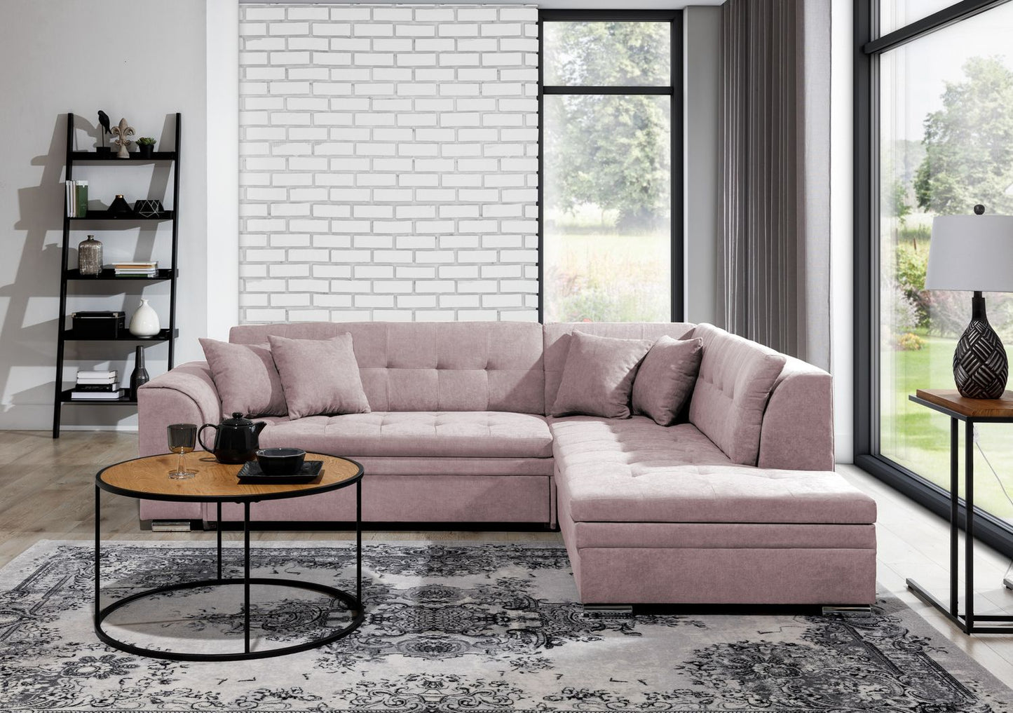 Corner Sleeper Sofa Kettering 47 | size: Width: 260cm, Height: 80cm, Depth: 58cm | color: Soro | image: 1 | variant: 1017277