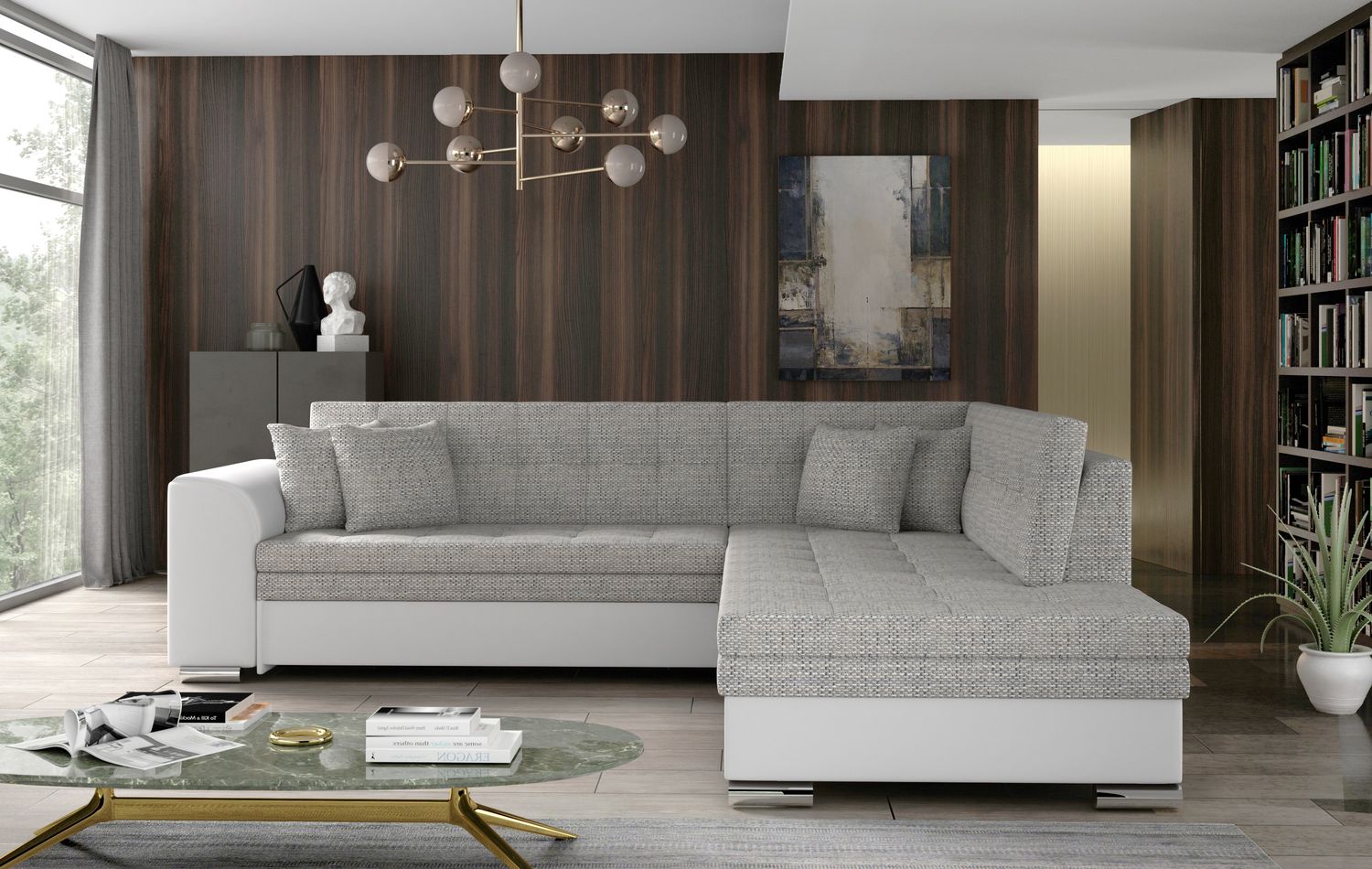 Corner Sleeper Sofa Kettering 49 | size: Width: 260cm, Height: 80cm, Depth: 58cm | color: Berlin/Soft | image: 1 | variant: 1017279
