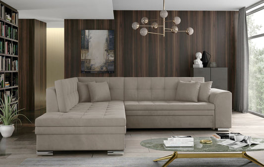 Corner Sleeper Sofa Kettering 58 | size: Width: 260cm, Height: 80cm, Depth: 58cm | color: Paros | image: 1 | variant: 1017288