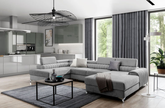 Corner Sleeper Sofa Lacante 2 | size: Width: 354cm, Height: 92cm, Depth: 202cm | color: Gojo | image: 1 | variant: 1014719