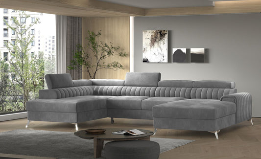 Corner Sleeper Sofa Lacante 4 | size: Width: 354cm, Height: 92cm, Depth: 202cm | color: Sola | image: 1 | variant: 1014721