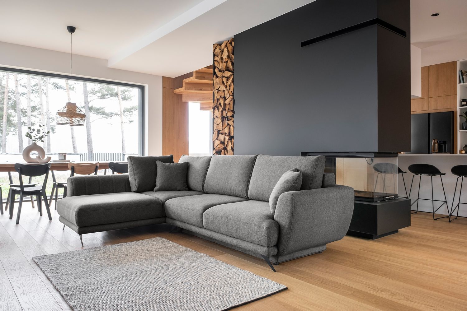 Corner Sleeper Sofa Larde 10 | size: Width: 276cm, Height: 90cm, Depth: 191cm | color: Roko | image: 1 | variant: 1014825