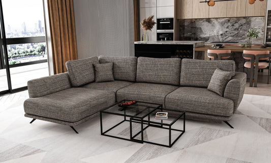 Corner Sleeper Sofa Larde 20 | size: Width: 276cm, Height: 90cm, Depth: 191cm | color: Marte | image: 1 | variant: 1014835