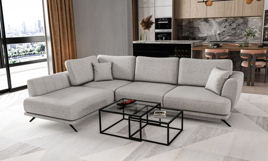 Corner Sleeper Sofa Larde 3 | size: Width: 276cm, Height: 90cm, Depth: 191cm | color: Borneo | image: 1 | variant: 1014818
