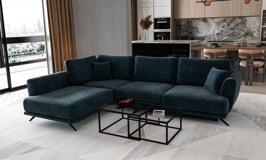 Corner Sleeper Sofa Larde 36 | size: Width: 276cm, Height: 90cm, Depth: 191cm | color: Nube | image: 1 | variant: 1014851