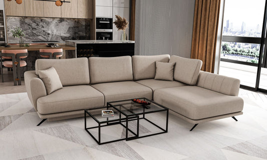Corner Sleeper Sofa Larde 64 | size: Width: 276cm, Height: 90cm, Depth: 191cm | color: Sola | image: 1 | variant: 1014879
