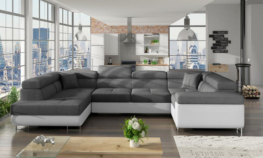 Corner Sleeper Sofa Letto 14 | size: Width: 340cm, Height: 90cm, Depth: 58cm | color: Sawana/Soft | image: 1 | variant: 1015774