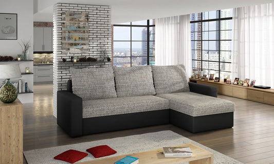Corner Sleeper Sofa Livio 16 | size: Width: 237cm, Height: 90cm, Depth: 57cm | color: Berlin/Soft | image: 1 | variant: 1015881