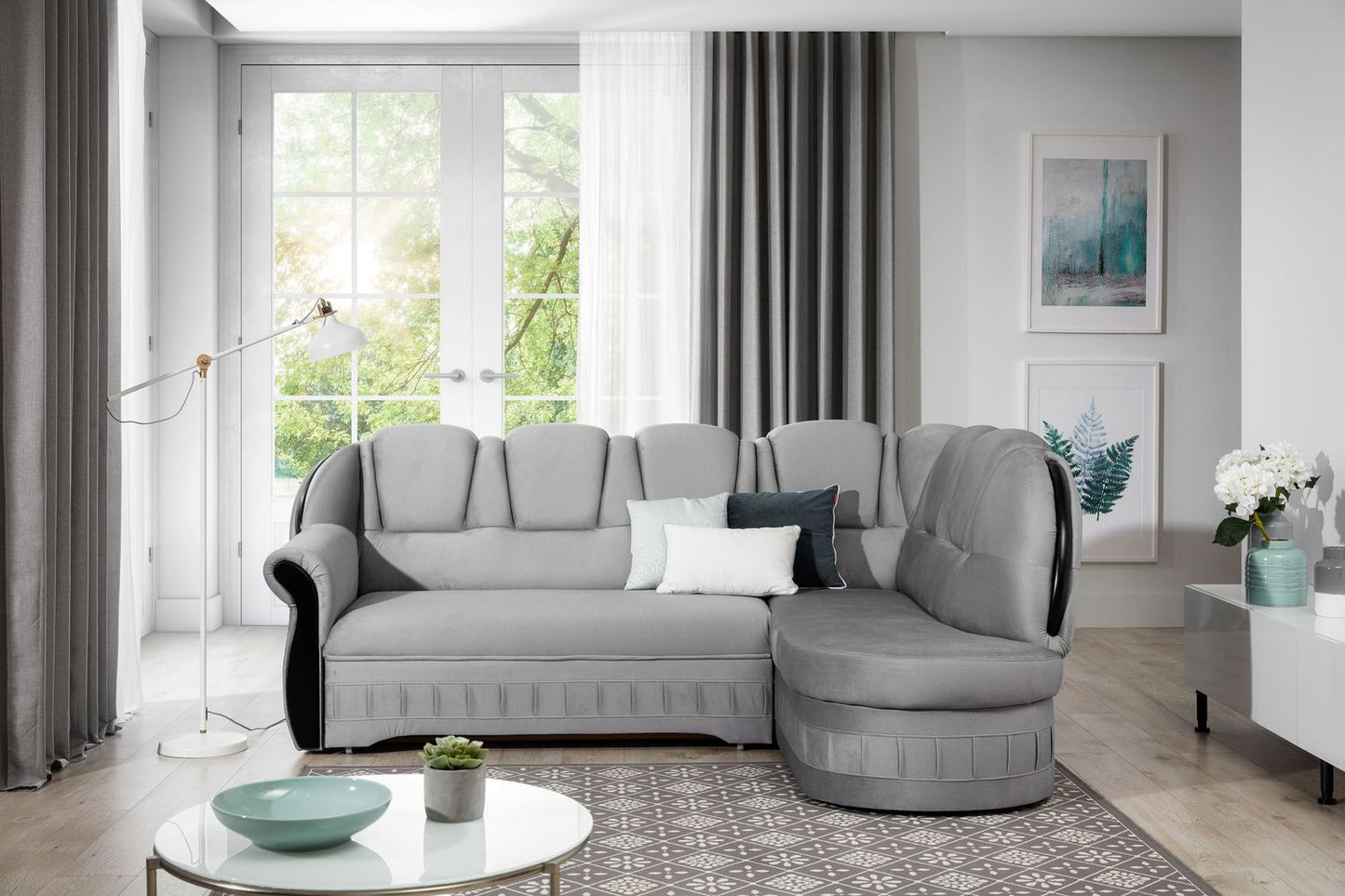 Corner Sleeper Sofa Lord 5 | size: Width: 243cm, Height: 105cm, Depth: 180cm | color: Monolith | image: 1 | variant: 1015737