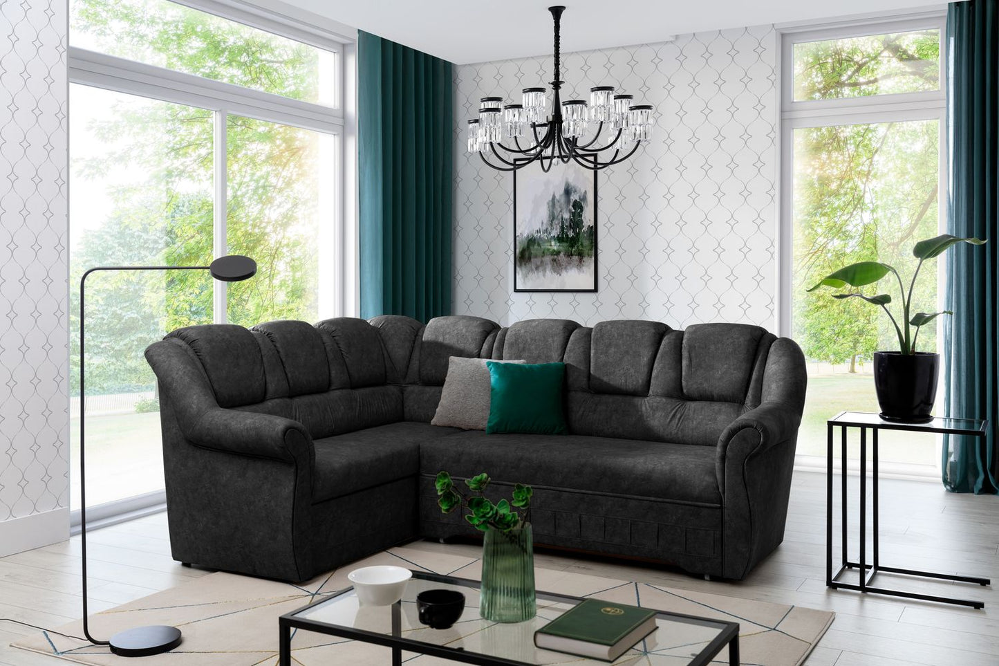 Corner Sleeper Sofa Lord II 45 | size: Width: 243cm, Height: 105cm, Depth: 190cm | color: Dora | image: 1 | variant: 1015863