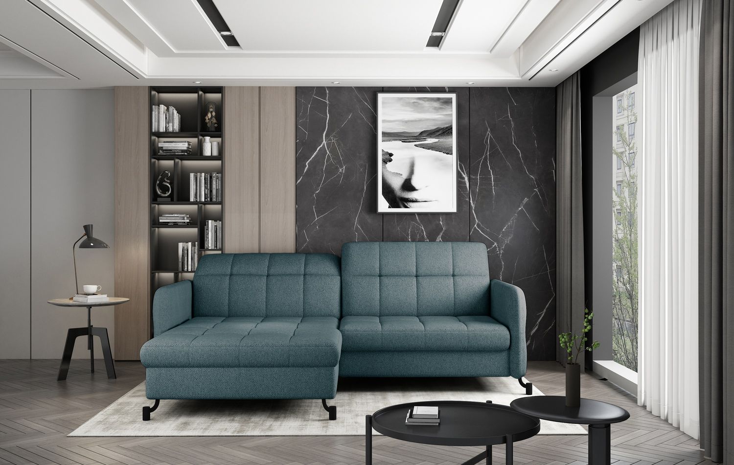 Corner Sleeper Sofa Lorelle 60 | size: Width: 225cm, Height: 105cm, Depth: 160cm | color: Grande | image: 1 | variant: 1016037