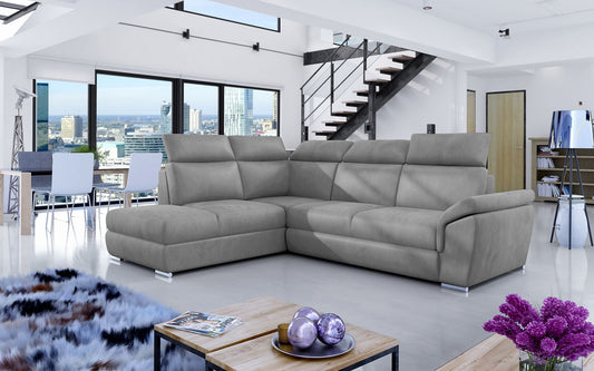 Corner Sleeper Sofa Loreto 39 | size: Width: 260cm, Height: 102cm, Depth: 60cm | color: Monolith | image: 1 | variant: 1015928