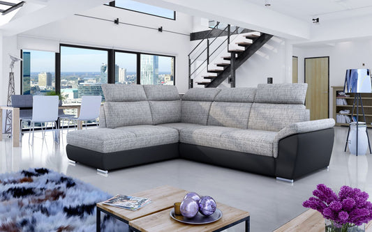 Corner Sleeper Sofa Loreto 41 | size: Width: 260cm, Height: 102cm, Depth: 60cm | color: Berlin/Soft | image: 1 | variant: 1015930