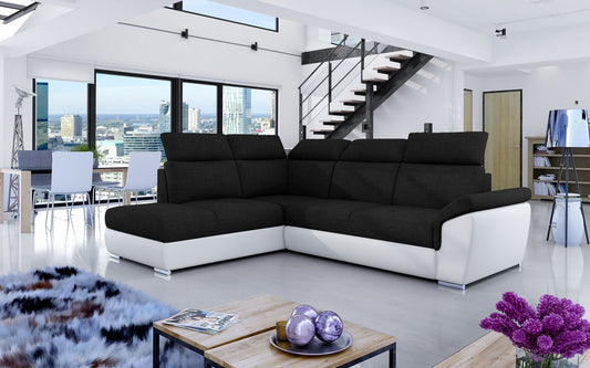 Corner Sleeper Sofa Loreto 59 | size: Width: 260cm, Height: 102cm, Depth: 60cm | color: Sawana/Soft | image: 1 | variant: 1015948