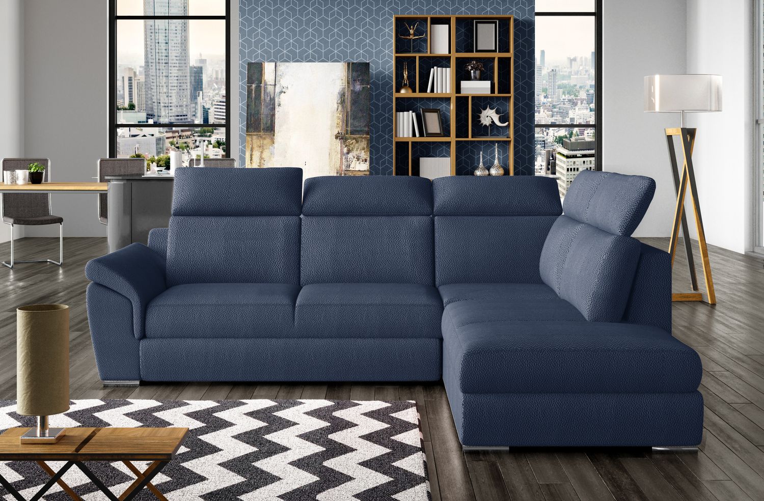 Corner Sleeper Sofa Loreto 68 | size: Width: 260cm, Height: 102cm, Depth: 60cm | color: Solar | image: 1 | variant: 1015957