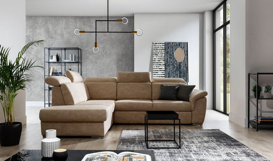 Corner Sleeper Sofa Loreto 81 | size: Width: 260cm, Height: 102cm, Depth: 60cm | color: Dora | image: 1 | variant: 1015970