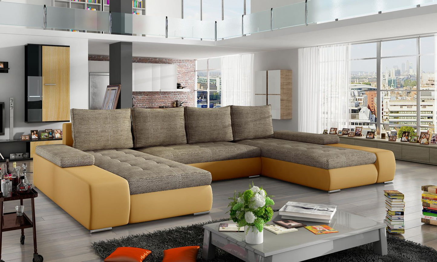 Corner Sleeper Sofa Marino 12 | size: Width: 363cm, Height: 88cm, Depth: 53cm | color: Berlin/Soft | image: 1 | variant: 1016101