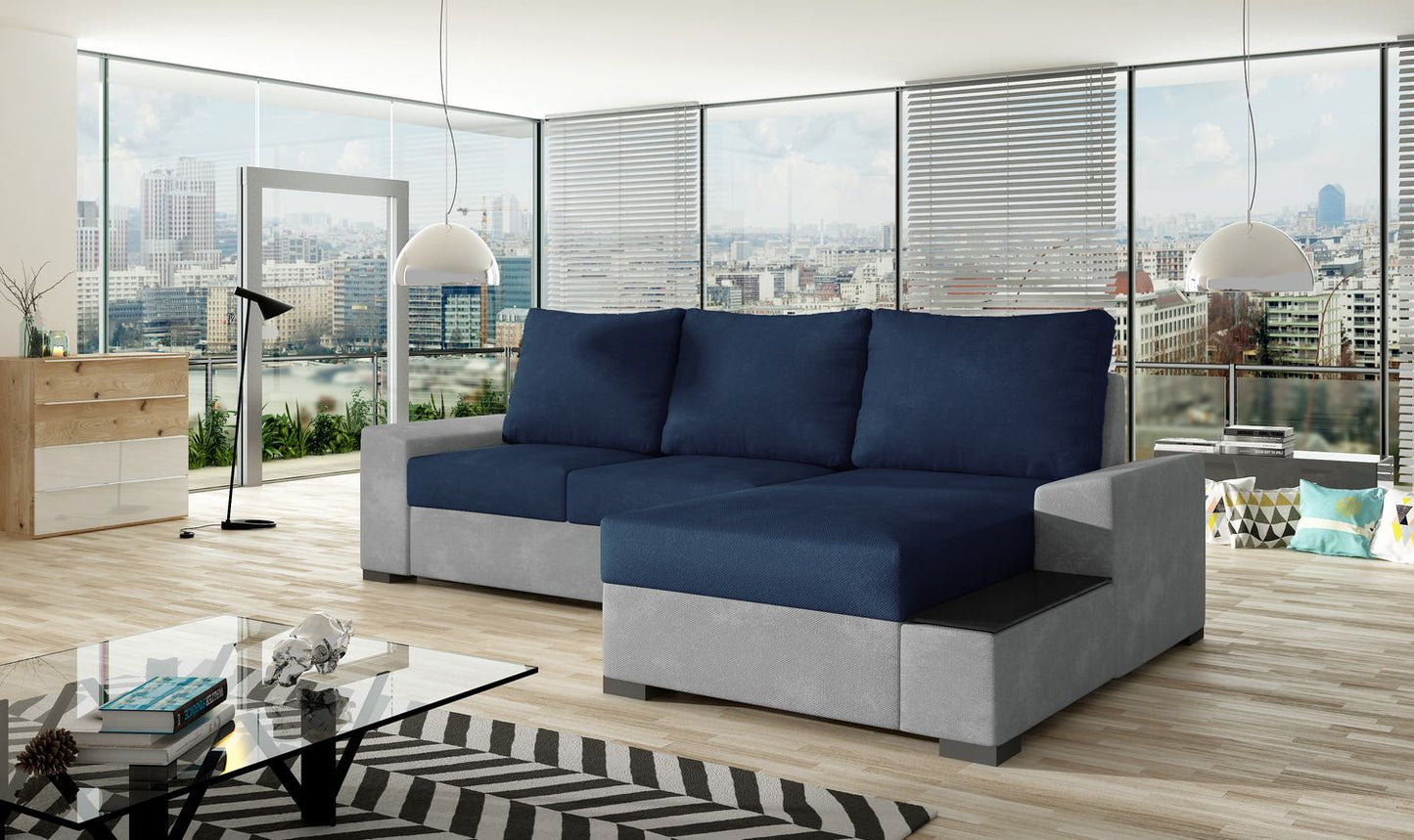 Corner Sleeper Sofa Market Harborough 17 | size: Width: 245cm, Height: 90cm, Depth: 165cm | color: Kronos/Paros | image: 1 | variant: 1017150